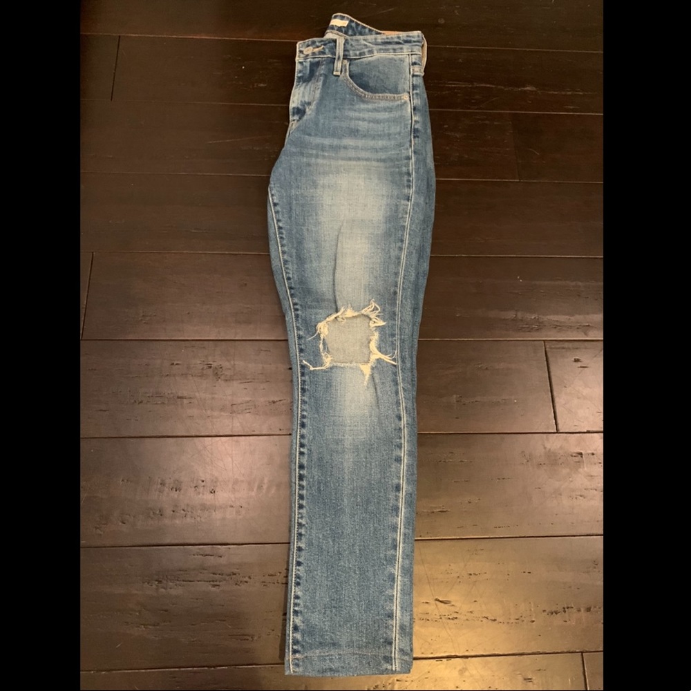 721 Ripped High Waist Skinny Jeans